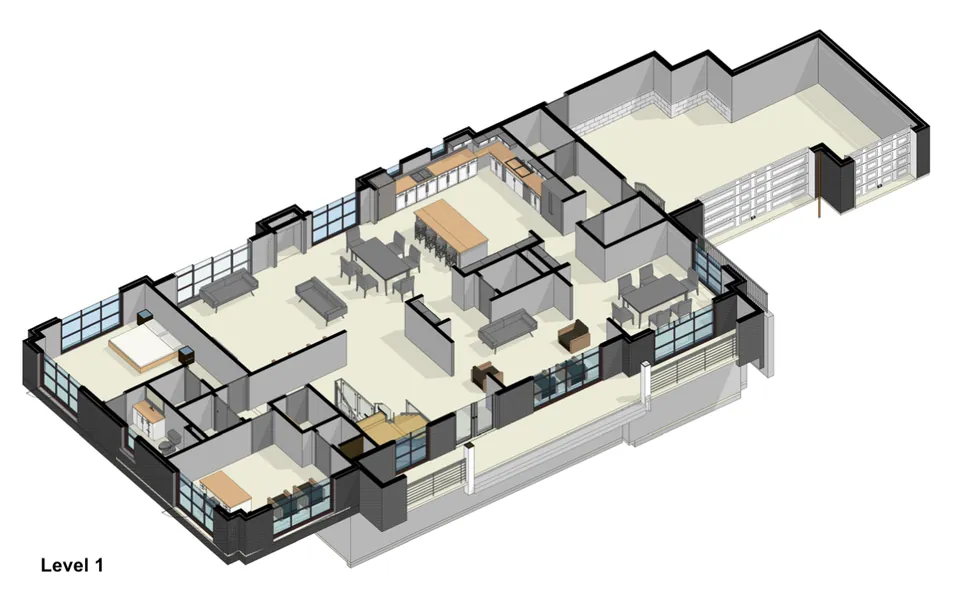 3D floor plan of the first floor