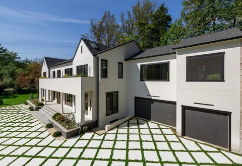 Side of the house with garage doors
