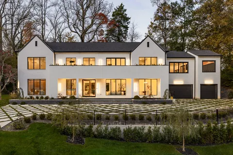 Front of the house at twilight