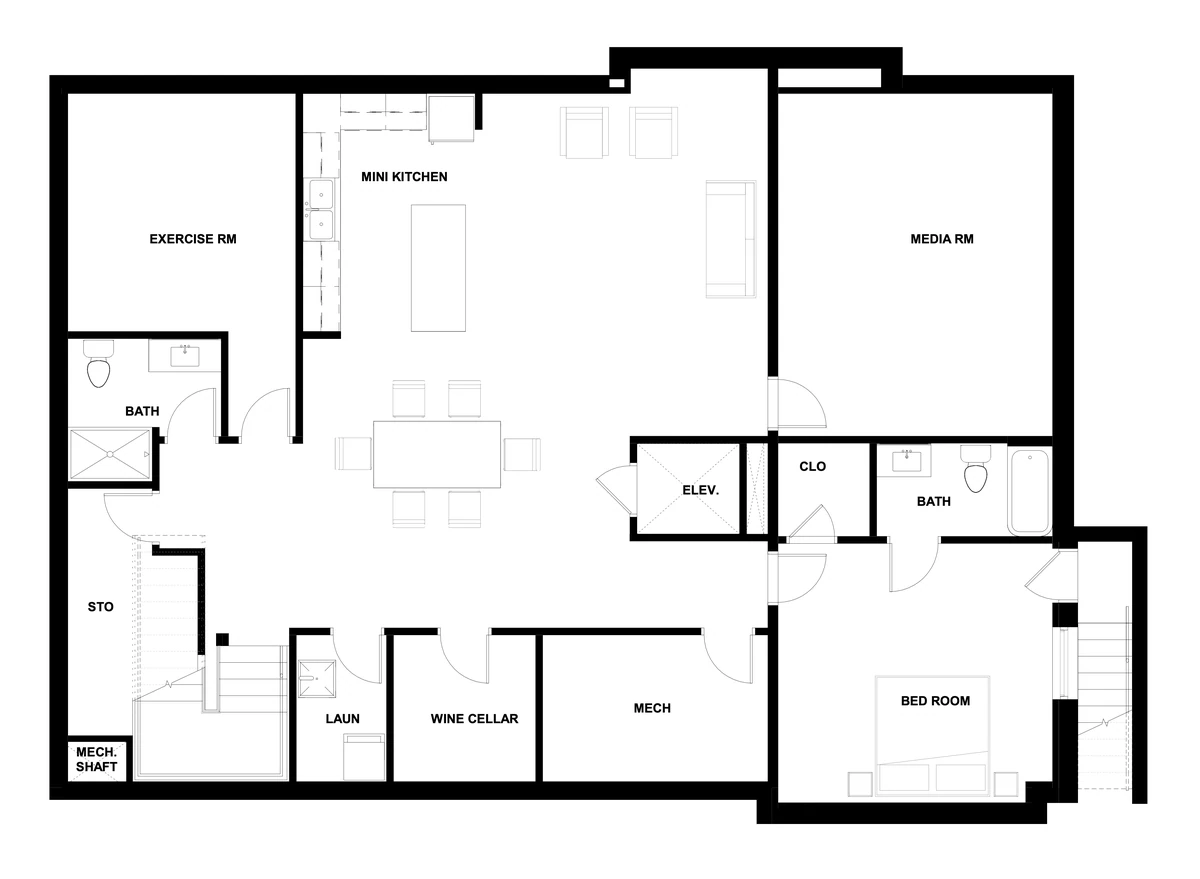 Basement floor plan